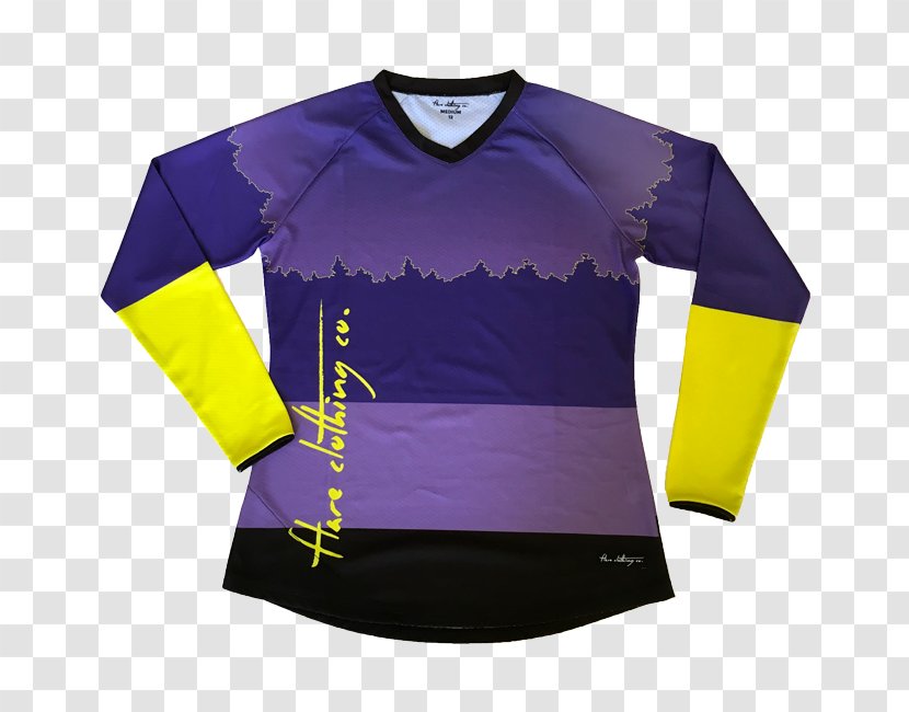 Jersey T-shirt Sleeve Outerwear Clothing - Violet Transparent PNG