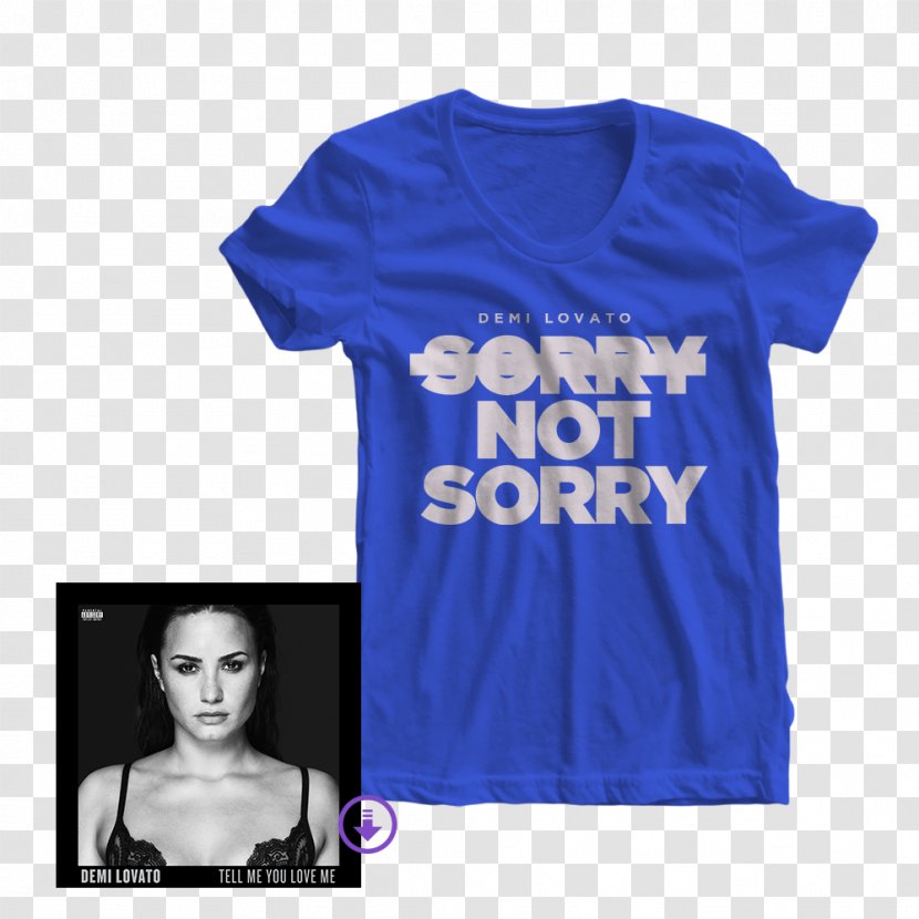 Demi Lovato T-shirt The Neon Lights Tour Tell Me You Love World - Active Shirt Transparent PNG