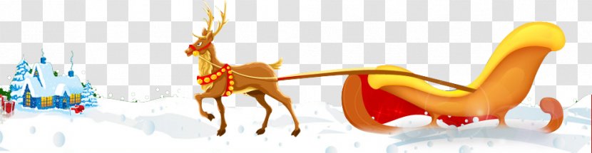Graphic Design Text Illustration - Advertising - Snow Deer Sled Transparent PNG
