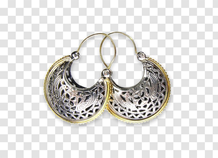 Earring Silver Gold Jewellery Filigree - Earrings - Hoop Transparent PNG