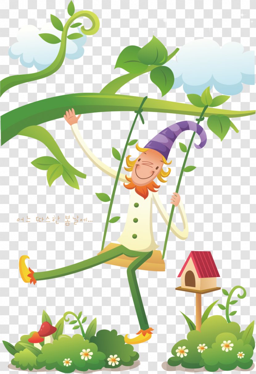 Phonograph Record Sticker Vinyl Group - Plant Stem - Clown On A Swing Transparent PNG