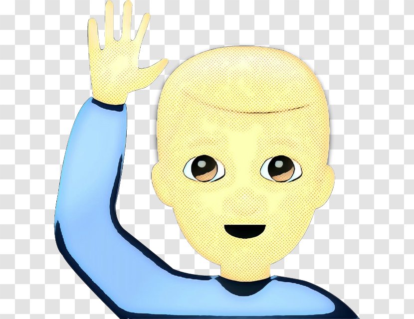 Cartoon Yellow Head Nose Finger - Vintage - Thumb Gesture Transparent PNG