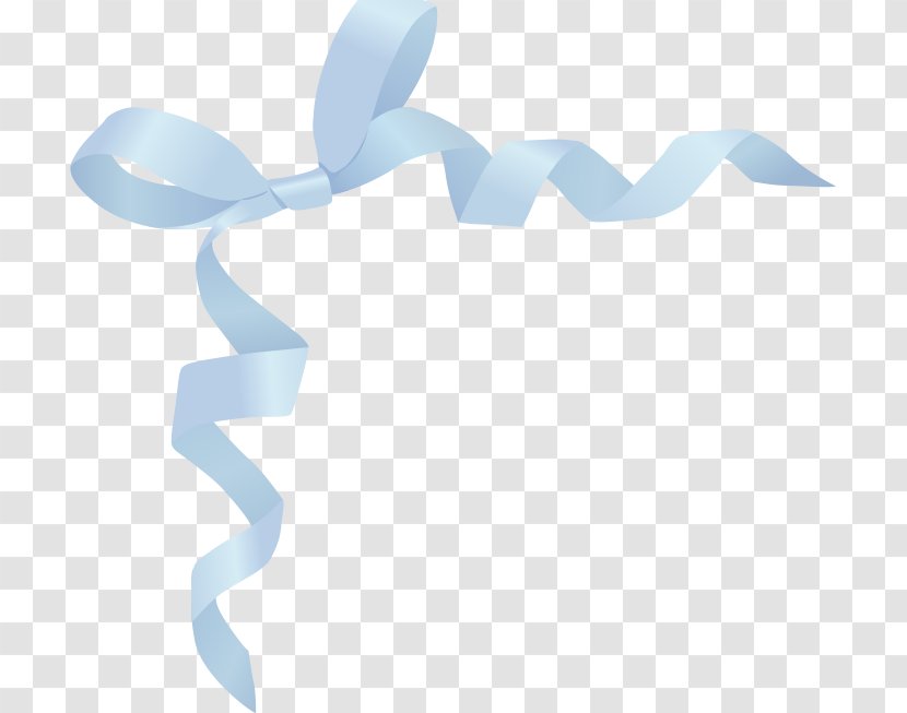 Light Blue Ribbon. - Pastel - Watercolor Painting Transparent PNG