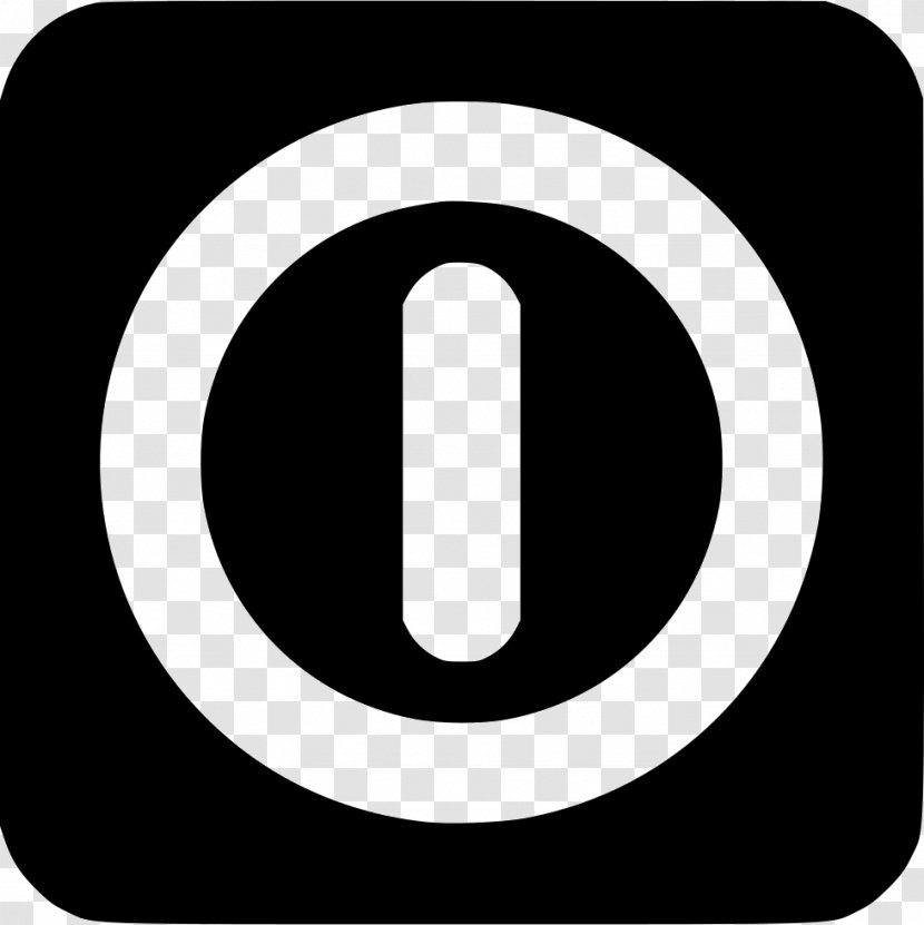Brand Line Circle Symbol - Black And White Transparent PNG