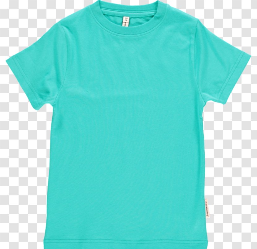 T-shirt Sleeve Clothing Crew Neck - Aqua Transparent PNG