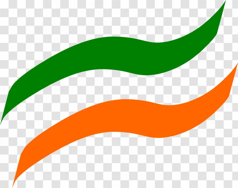 Clip Art Green Leaf Line Logo - Indian Flag Transparent PNG