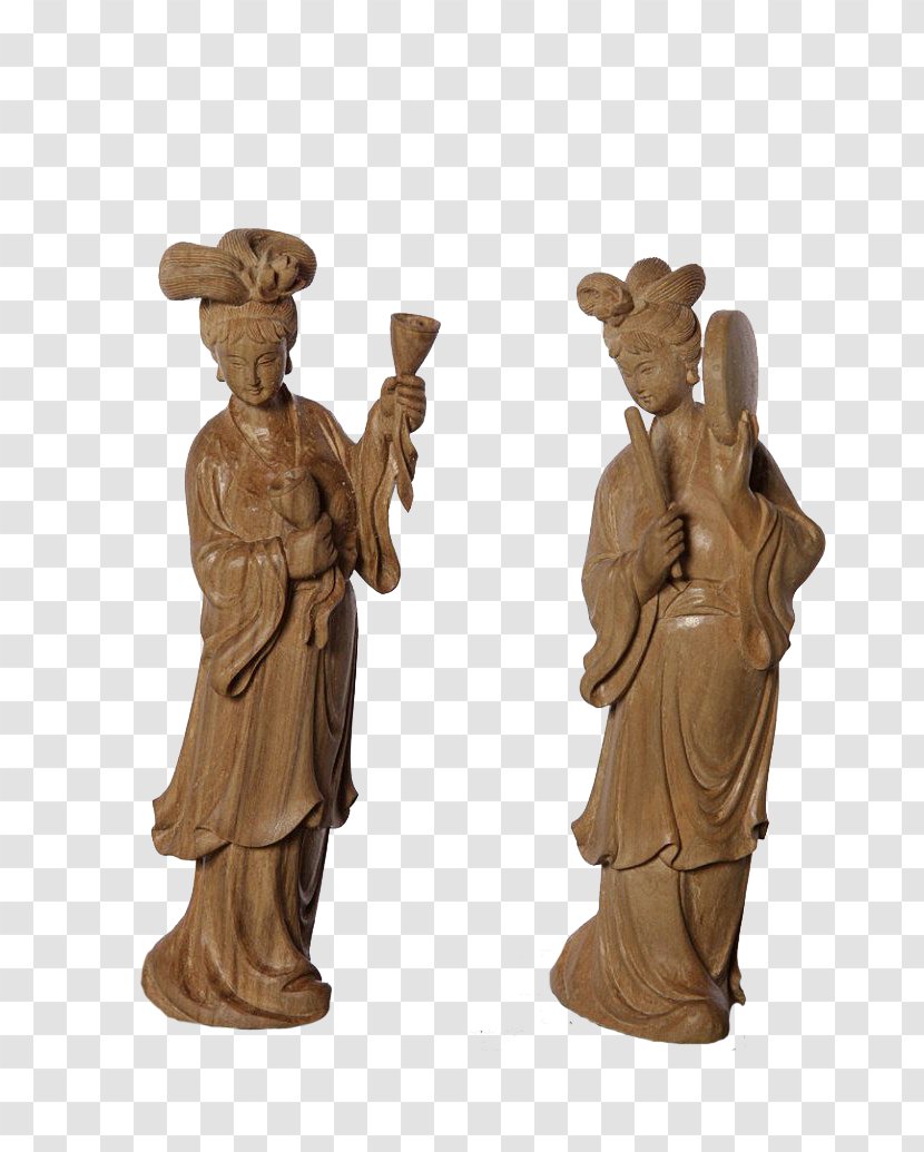 Download Clip Art - Statue - Wood Carving Ladies Transparent PNG