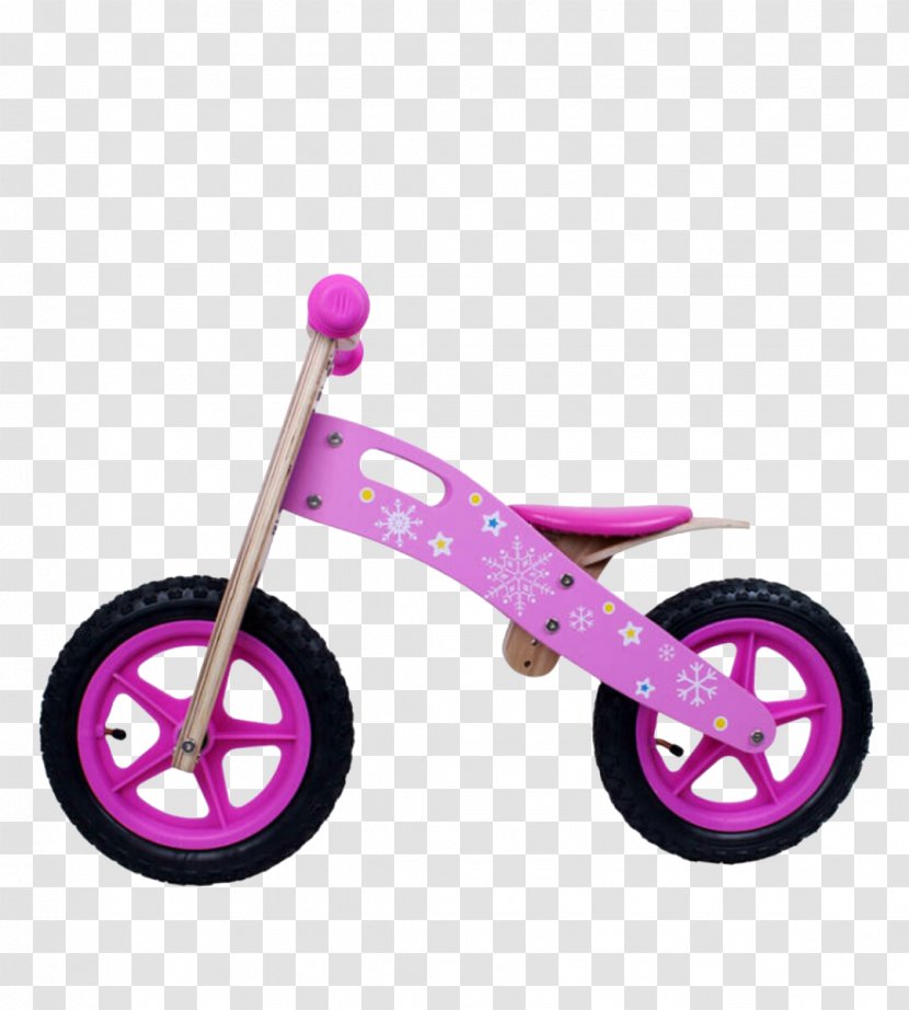 Balance Bicycle Wheel Pedal Mountain Bike - Pink - Purple Snow Walker Transparent PNG