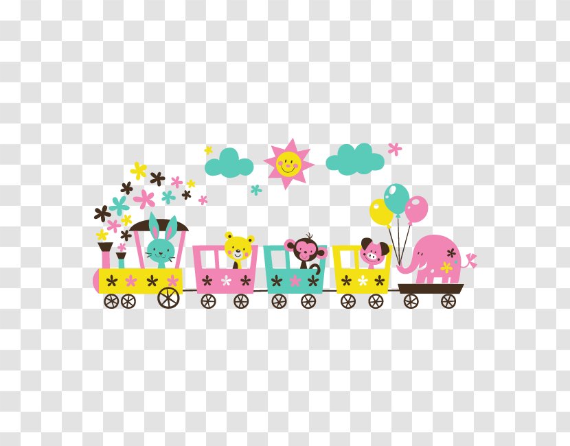 Phonograph Record Train Sticker - Toy Transparent PNG
