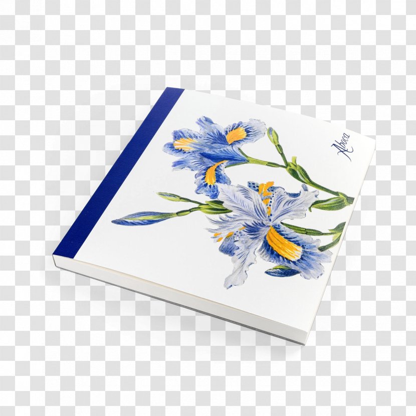 Cobalt Blue Floral Design Rectangle Transparent PNG
