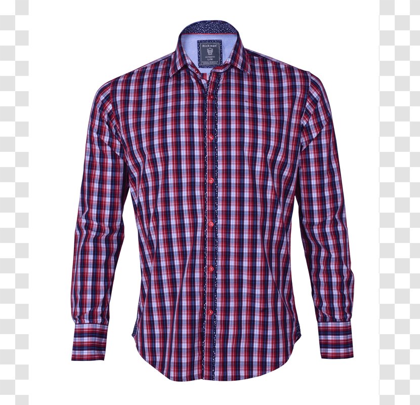 Dress Shirt T-shirt Sleeve Clothing - Gingham Transparent PNG