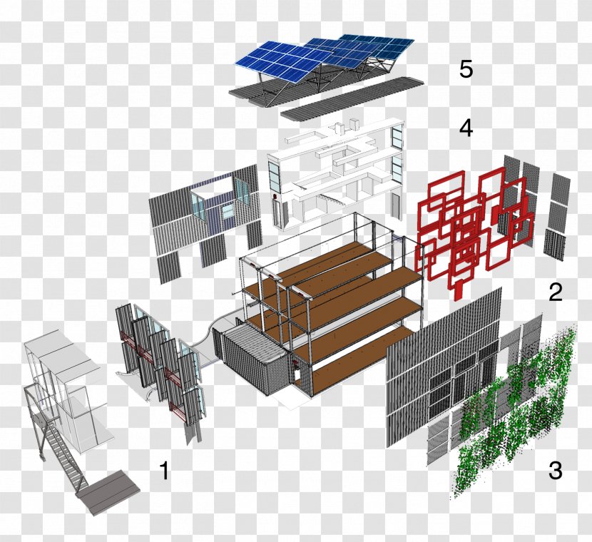 Shipping Container Architecture Intermodal Architectural Engineering - Building Transparent PNG