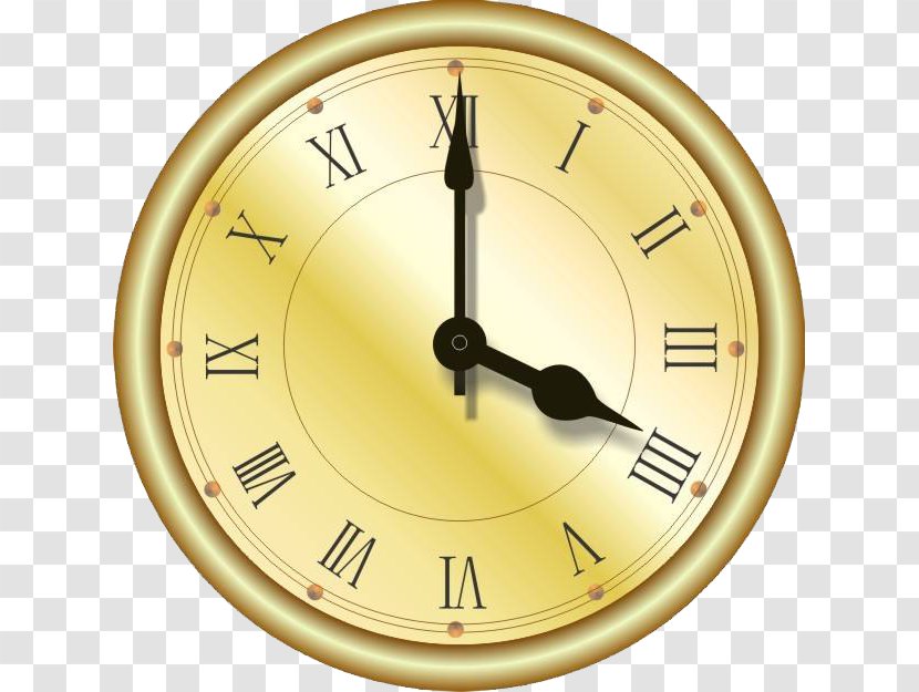 Digital Clock Time Alarm - Golden Transparent PNG