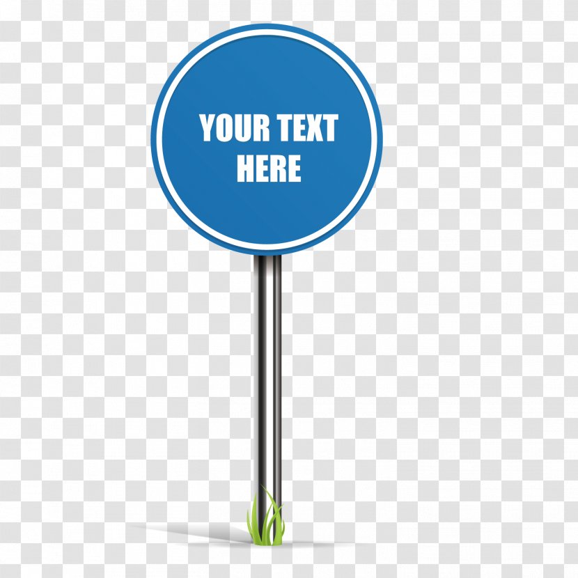 Traffic Sign Road Transport Safety - Text - Vector Blue Transparent PNG