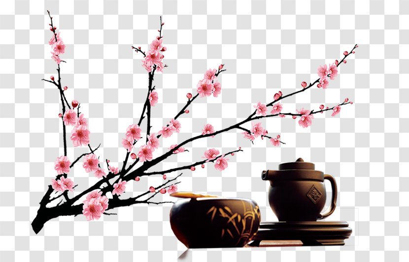 Flower Teapot Tray - Twig - Flowers Classical Elements Transparent PNG