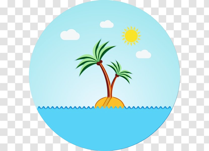 Cartoon Palm Tree - Plant - Landscape Transparent PNG