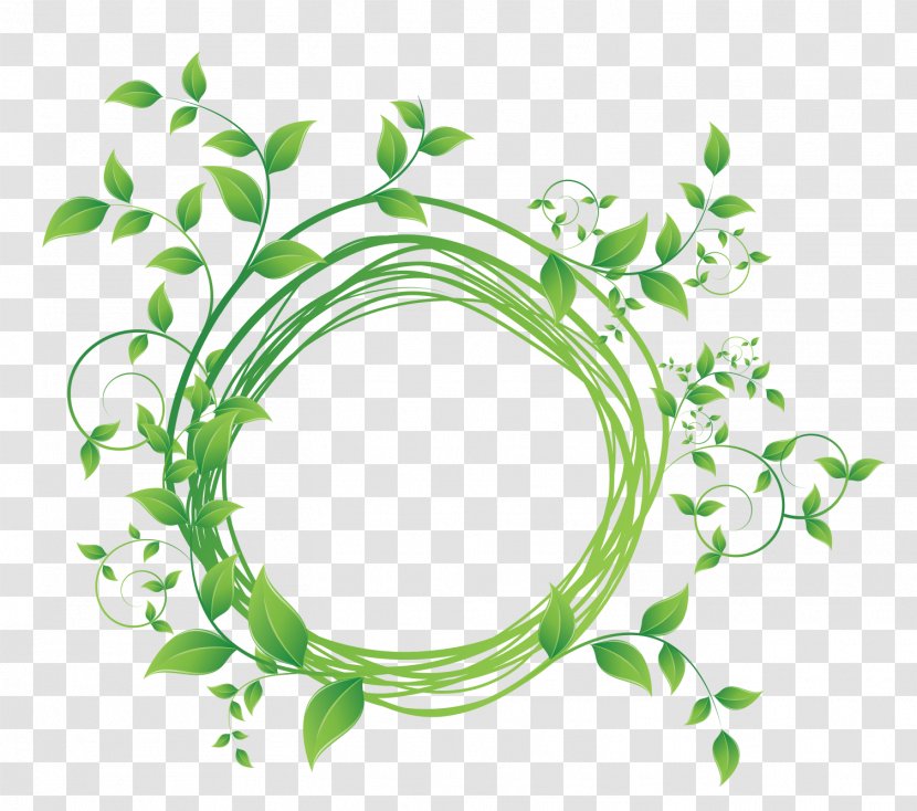 Royalty-free Stock Photography - Product - Green Leaf Round Frame Vector Diagram Transparent PNG
