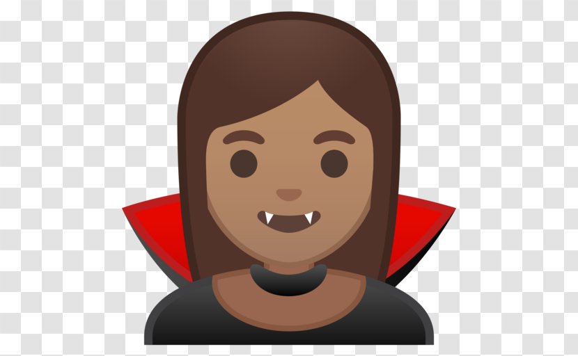 Emoji Dark Skin Human Color Noto Fonts - Vampire Transparent PNG