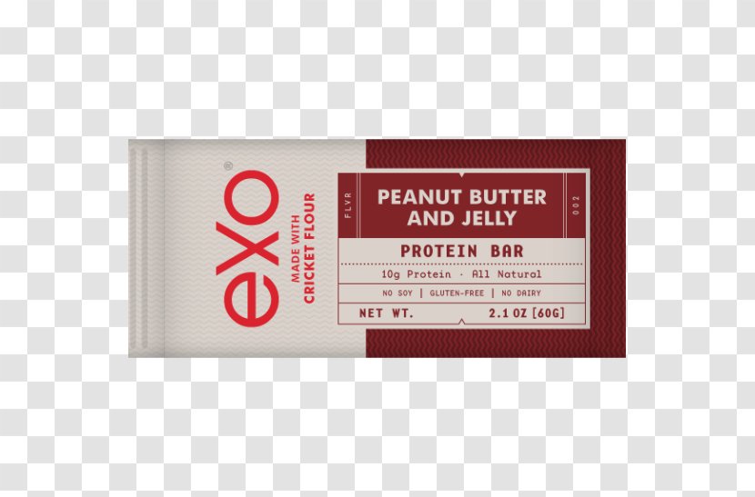Peanut Butter And Jelly Sandwich Exo Inc Protein Bar Cricket Flour - Health Transparent PNG
