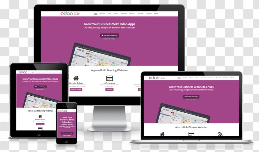 Odoo Responsive Web Design Implementation Business Enterprise Resource Planning - Software Transparent PNG