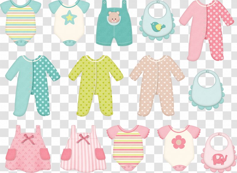 Clothing Infant Baby Shower Clip Art - Drawing - Border Transparent PNG