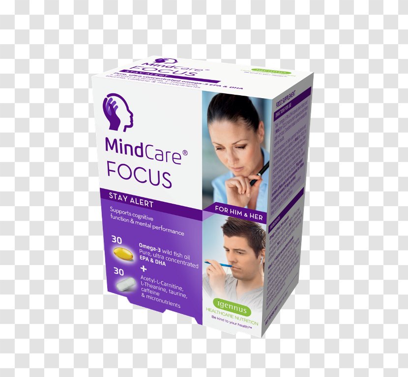 Igennus MindCare FOCUS BALANCE Mind Care Focus Capsules - Cognition - By Pharmepa E-Epa Acid Gras Omega-3Focus Your Attention Transparent PNG