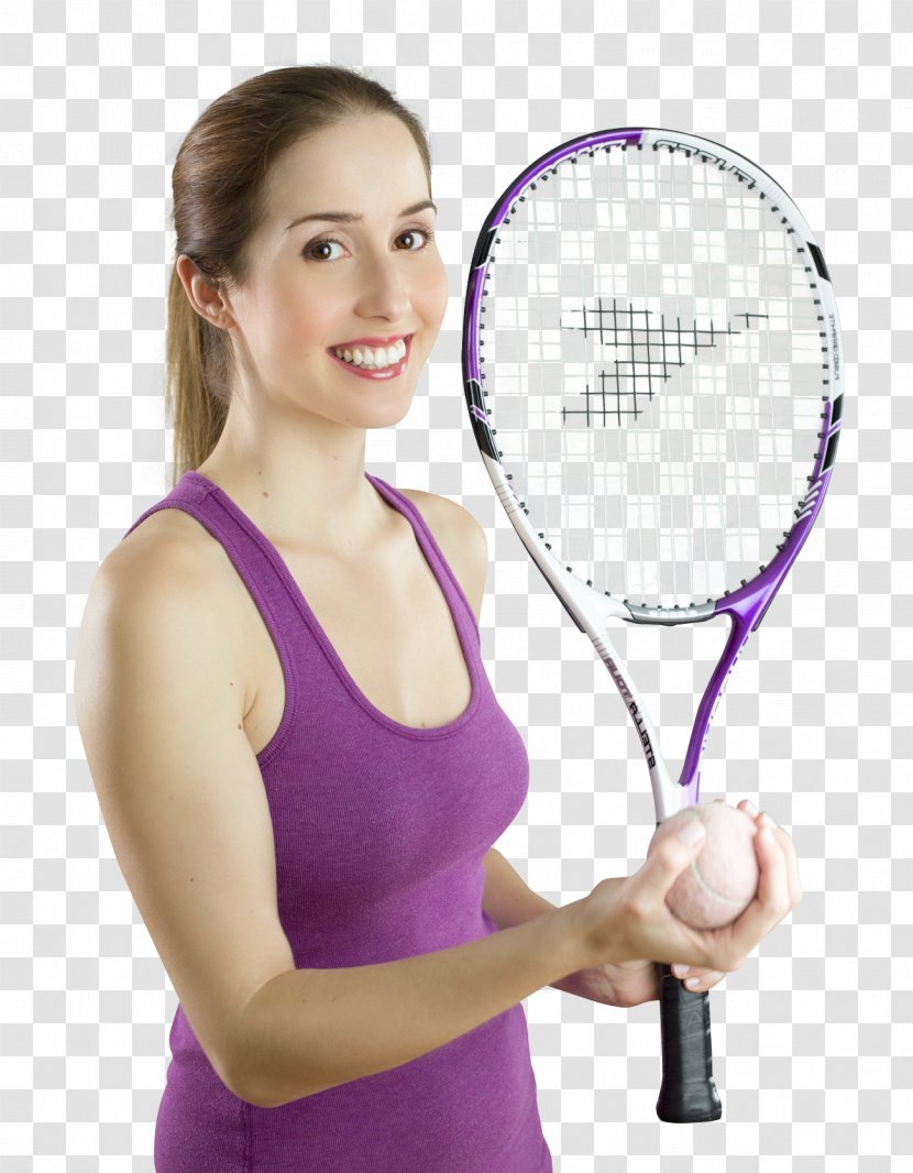 Tennis Racket Strings - Flower - Smiling Woman With A Transparent PNG