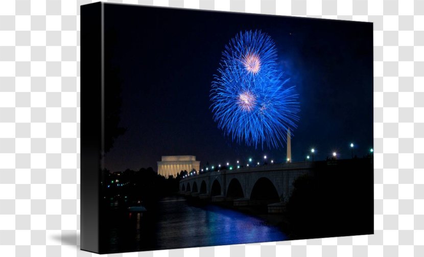 Lincoln Memorial Fireworks Gallery Wrap Canvas Desktop Wallpaper - Event Transparent PNG