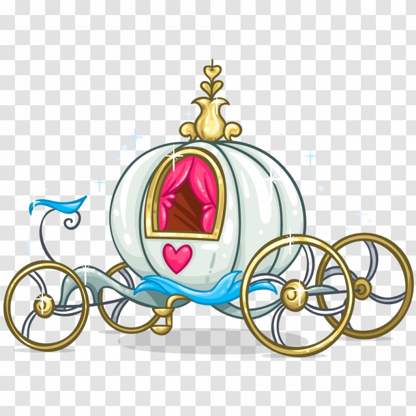 Cinderella Carriage Horse And Buggy Clip Art - Christmas Ornament - Potluck Transparent PNG