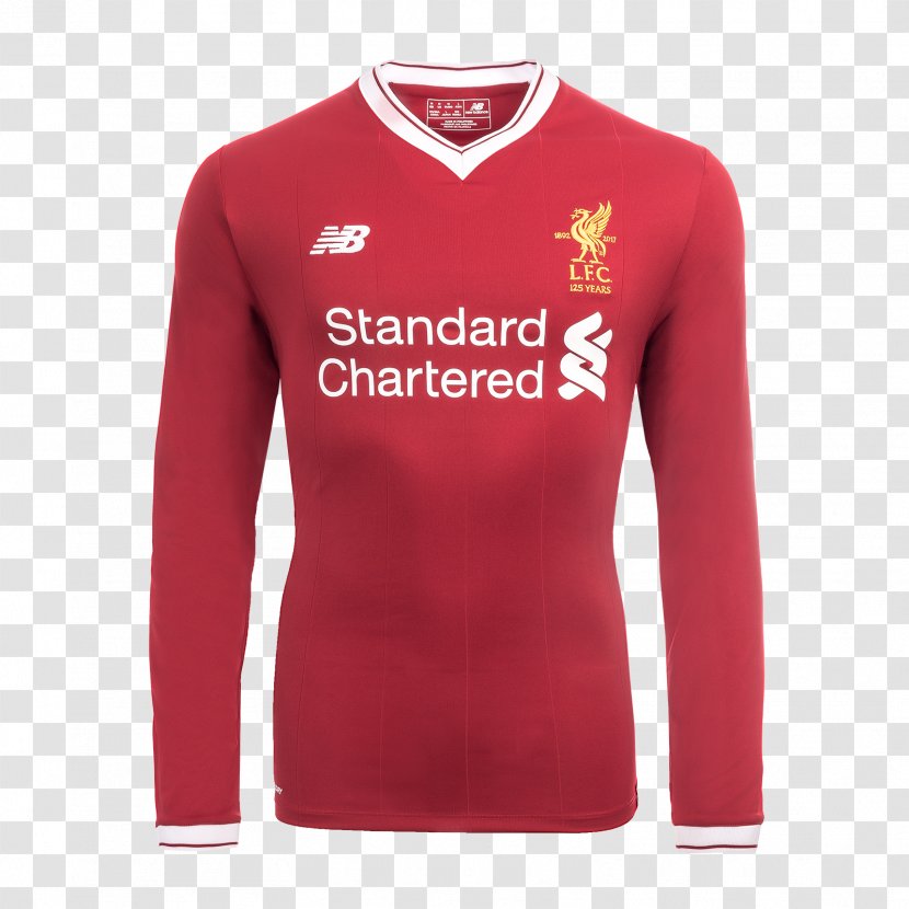 2017–18 Liverpool F.C. Season T-shirt Sleeve Jersey - Brand Transparent PNG