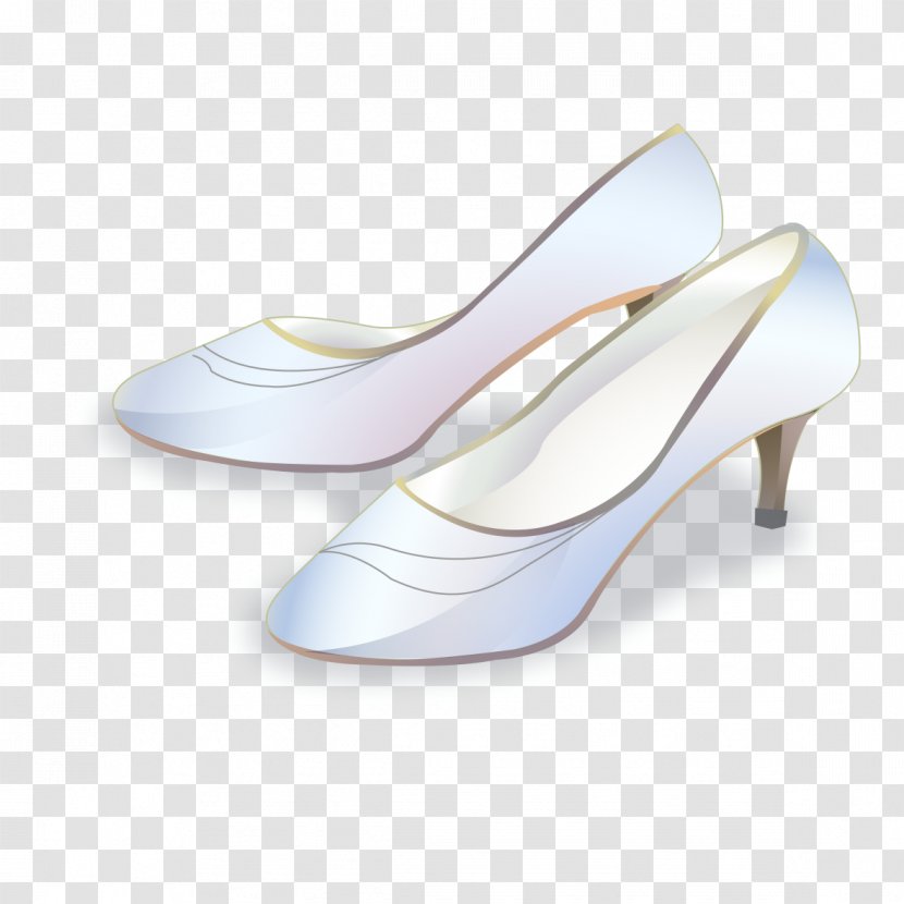 High-heeled Footwear White Shoe - Heart - High Heels Transparent PNG