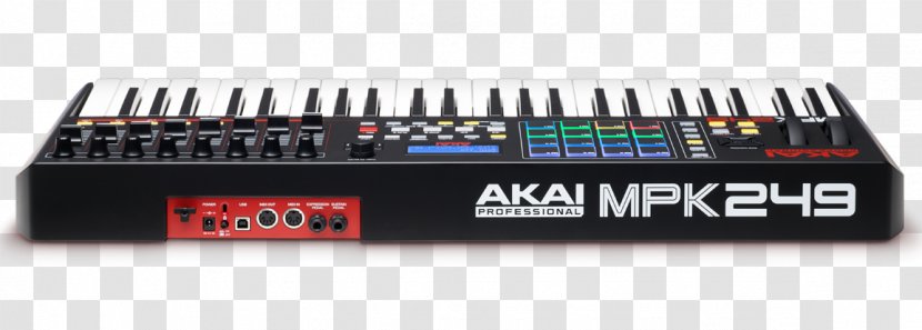 Computer Keyboard Akai MPK249 MIDI Controllers MPK225 - Watercolor - Musical Instruments Transparent PNG