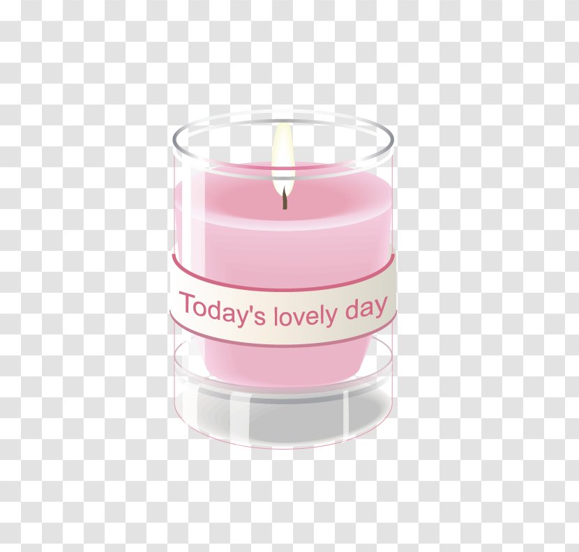 Wax Candle - Personalized Pink Transparent PNG