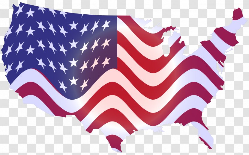 Flag Of The United States Map Clip Art Transparent PNG