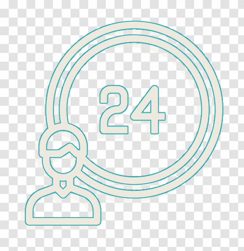 24 Hours Icon Contact And Message Icon Support Icon Transparent PNG