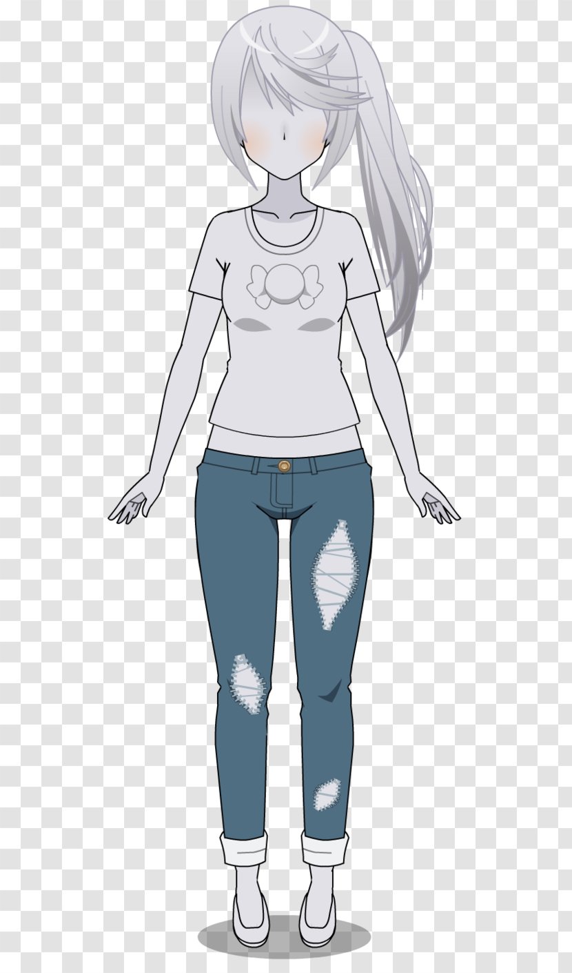 Shoe Clothing Jeans Pants Outerwear - Flower - Ripped Transparent PNG