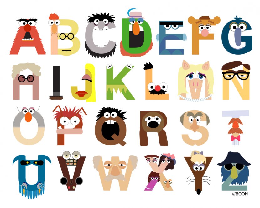 Beaker Fozzie Bear Lew Zealand Gonzo Rowlf The Dog - Kermit Frog - Alphabets Transparent PNG