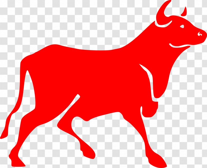 Cattle Bull Clip Art - Bucking - Red Transparent PNG