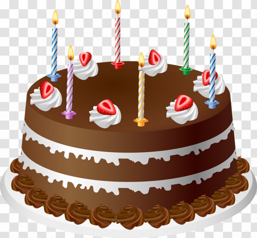 Birthday Cake Chocolate Cupcake Strawberry Cream Wedding - Sachertorte Transparent PNG