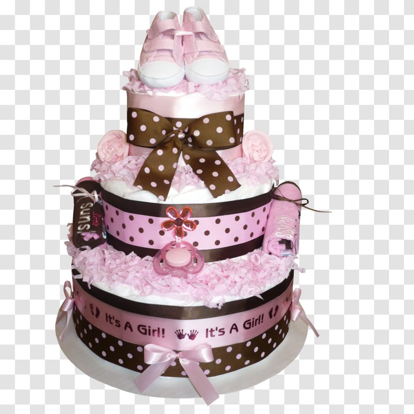 Diaper Cake Cupcake Baby Shower - Frame - Infant Transparent PNG