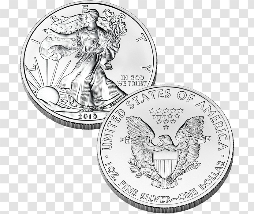 United States American Silver Eagle Coin Bullion - Mint Transparent PNG
