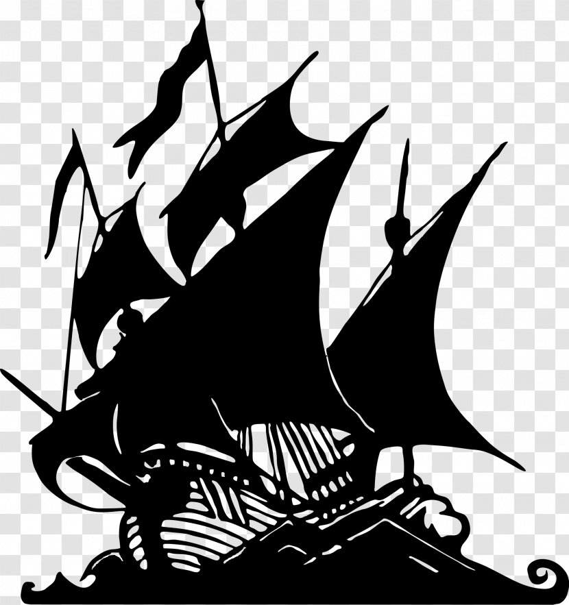 The Pirate Bay Peer-to-peer Torrent File Copyright Infringement - Black - Shipping Transparent PNG