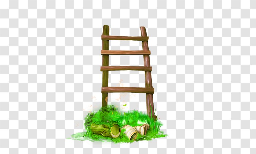 Stairs Kitchen Garden Clip Art - Picture Frame - Ladder On The Grass Transparent PNG