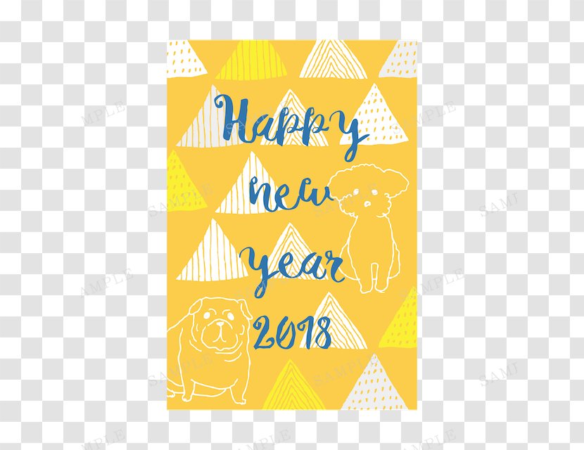 New Year Card Poodle Post Cards - Area - January 24 2018 Transparent PNG