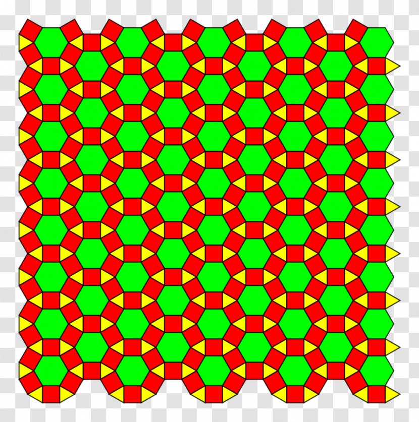 Euclidean Tilings By Convex Regular Polygons Archimedean Solid Uniform Tiling Tessellation Rhombitrihexagonal - Tree - Hexagon Transparent PNG