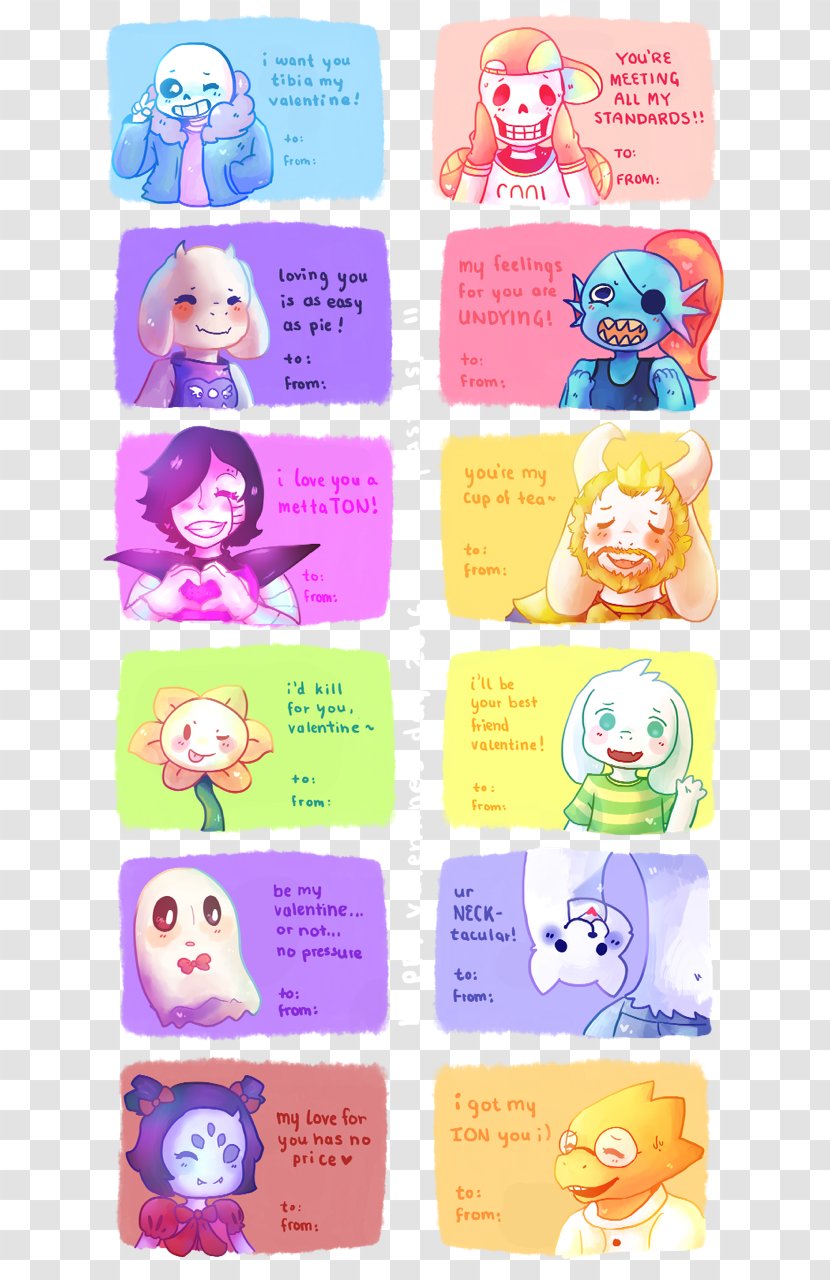 Undertale Valentine's Day Paper Flowey Art - Video Game Transparent PNG