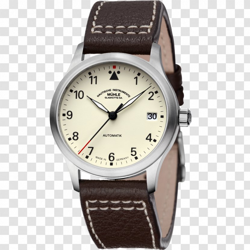 Nautische Instrumente Mühle Glashütte Watch Original Clock - Leather Transparent PNG