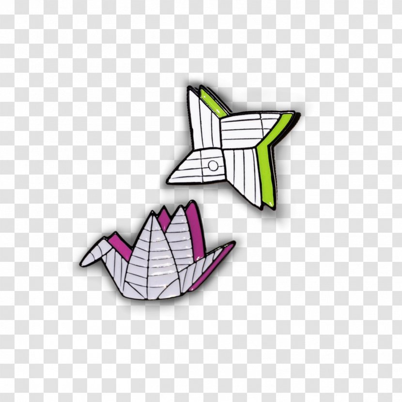 Paper Lapel Pin Origami Embroidered Patch Transparent PNG