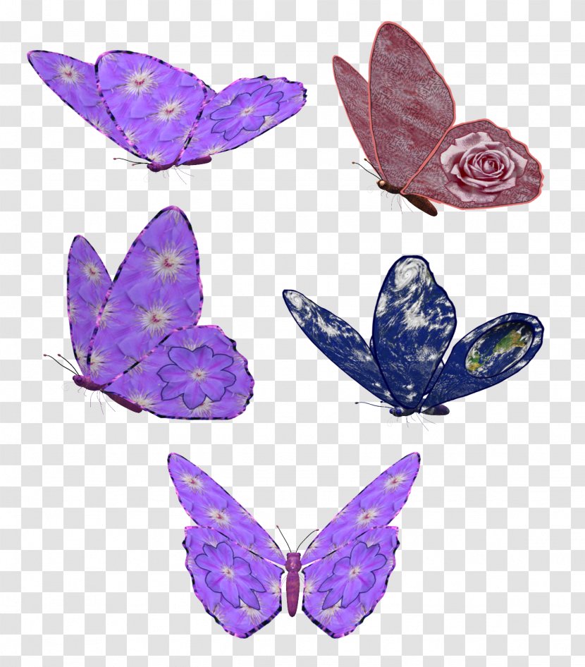 Butterfly Insect Clip Art - Purple Transparent PNG