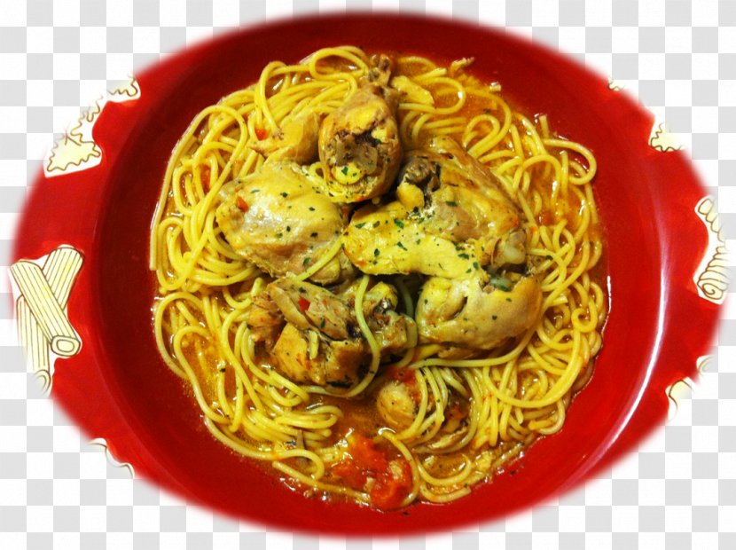 Spaghetti Alla Puttanesca Chow Mein Alle Vongole Chinese Noodles Aglio E Olio - Singapore Style - Pernas De Frango Transparent PNG
